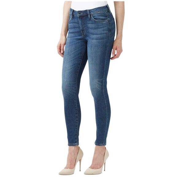 Mid Rise Skinny Alexa Jeans in Mid Blue Buffalo David Britton - Picture 2 of 15